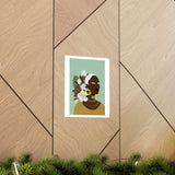 Golden Magnolia Premium Matte Art Print
