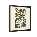 The Shape of Change - Cream- Float Framed Matte Canvas Art