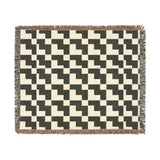 Minimalist Geometric Pattern Throw Blanket, Modern Abstract Staircase Design, Neutral Earthy Home Decor Aesthetic