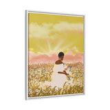 Blue Dove Float Framed Canvas