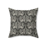 Damask Floral Throw Pillow, Elegant Neutral Pattern Cushion, Soft Luxury Home Decor, Sophisticated Statement Accent