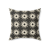 Ankara Collection: Minimalist Floral Throw Pillow, Modern Neutral Flower Pattern