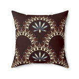 Egyptian Revival Heron Throw Pillow, Modern Diaspora Art Decor, Luxe Patterned Cushion for Elegant Living Rooms