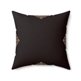 Geometric Mudcloth Inspired Throw Pillow, Modern Diasporic Accent Cushion, Earth Tone Tribal Home Decor, Premium Rectangular Pillow Cover