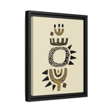 Zaria Ivory Float Framed Matte Canvas Art