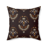 Egyptian Revival Heron Throw Pillow, Modern Diaspora Art Decor, Luxe Patterned Cushion for Elegant Living Rooms