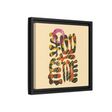 The Shape of Change Float Framed Matte Canvas Art