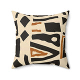 Abstract Geometric Throw Pillow, Mid Century Modern Art Pattern Cushion, Bohemian Home Decor, Stylish Boho Accent Pillow