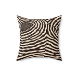 Eye of Zebra Print: Faux Suede Pillow