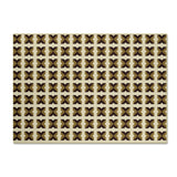 Chenille Floral Rug — Washable Brown Botanical Area Rug