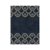 Nile Acr Microfiber Blanket — Elegant Lace Fan Border Throw