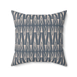Nile Collection Throw Pillow, Modern Diasporic Art Decorative Cushion, Sophisticated Geometric Nature Patterned Home Decor