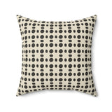 Ankara Collection: Minimalist Floral Throw Pillow, Modern Neutral Flower Pattern