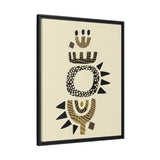 Zaria Ivory Float Framed Matte Canvas Art