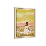Blue Dove Float Framed Canvas