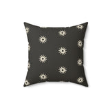 Ankara Collection: Minimalist Floral Throw Pillow, Modern Neutral Flower Pattern