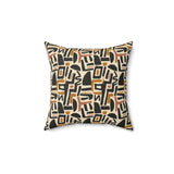 Abstract Geometric Throw Pillow, Mid Century Modern Art Pattern Cushion, Bohemian Home Decor, Stylish Boho Accent Pillow