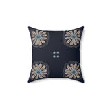 Modern Floral Throw Pillow, Geometric Petal Pattern Cushion for Refined Living Spaces