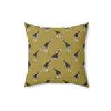 Modern Giraffe Pattern Throw Pillow, Sophisticated Olive Green Animal Print Decor for Living Room or Bedroom, Luxury Accent Cushion
