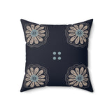 Modern Floral Throw Pillow, Geometric Petal Pattern Cushion for Refined Living Spaces