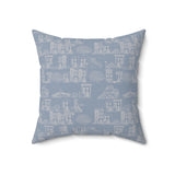 Bklyn Tea Party Sketch Throw Pillow