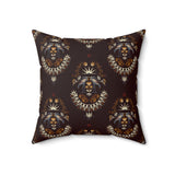 Egyptian Revival Heron Throw Pillow, Modern Diaspora Art Decor, Luxe Patterned Cushion for Elegant Living Rooms