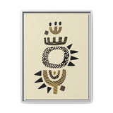 Zaria Ivory Float Framed Matte Canvas Art