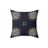 Modern Floral Throw Pillow, Geometric Petal Pattern Cushion for Refined Living Spaces