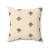 Geometric Mudcloth Inspired Throw Pillow, Modern Diasporic Accent Cushion, Earth Tone Tribal Home Decor, Premium Rectangular Pillow Cover