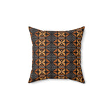 Geometric Mudcloth Throw Pillow, Modern African Textile Print Accent Cushion, Earthy Brown and Black Luxury Home Decor