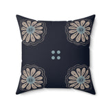 Modern Floral Throw Pillow, Geometric Petal Pattern Cushion for Refined Living Spaces