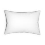 Heirloom Okra Vintage Botanical Lumbar Pillow — Green Floral Damask Accent