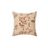 African Savannah Throw Pillow, Safari Wildlife Art Decor, Modern Diasporic Accent Cushion for Living Room or Bedroom