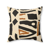 Abstract Geometric Throw Pillow, Mid Century Modern Art Pattern Cushion, Bohemian Home Decor, Stylish Boho Accent Pillow