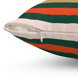 Colorful Striped Square Pillow - Cozy Home Decor Accent