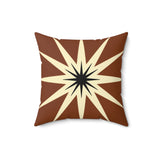 Nile Collection Throw Pillow, Modern Diasporic Art Decorative Cushion, Sophisticated Geometric Nature Patterned Home Decor