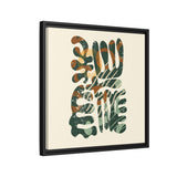 The Shape of Change - Cream- Float Framed Matte Canvas Art