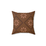 Geometric Mudcloth Inspired Throw Pillow, Modern Diasporic Accent Cushion, Earth Tone Tribal Home Decor, Premium Rectangular Pillow Cover