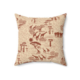 African Savannah Throw Pillow, Safari Wildlife Art Decor, Modern Diasporic Accent Cushion for Living Room or Bedroom