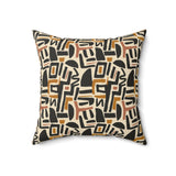 Abstract Geometric Throw Pillow, Mid Century Modern Art Pattern Cushion, Bohemian Home Decor, Stylish Boho Accent Pillow