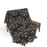 Basketweave Print Woven Heritage Style Throw