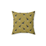 Modern Giraffe Pattern Throw Pillow, Sophisticated Olive Green Animal Print Decor for Living Room or Bedroom, Luxury Accent Cushion