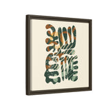 The Shape of Change - Cream- Float Framed Matte Canvas Art