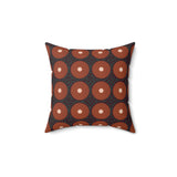 Modern Abstract Geometric Throw Pillow, Earth Tone Circle Pattern Accent Cushion for Sophisticated Home Decor