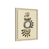 Zaria Ivory Float Framed Matte Canvas Art