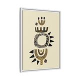 Zaria Ivory Float Framed Matte Canvas Art