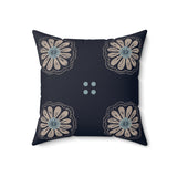 Modern Floral Throw Pillow, Geometric Petal Pattern Cushion for Refined Living Spaces