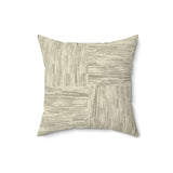Abstract Geometric Throw Pillow, Modern Neutral Grid Accent Cushion for Sophisticated Home Decor