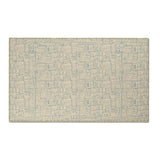 Sea Glass Collection Chenille Floral Rug — Washable Brown Botanical Area Rug