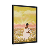 Blue Dove Float Framed Canvas